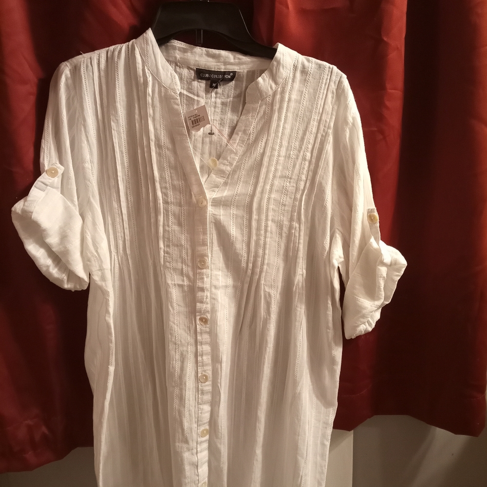 Club z collection white cover up size small